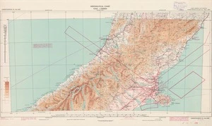 Aeronautical chart ICAO 1:500000. Christchurch SE 44/168¹/₂.