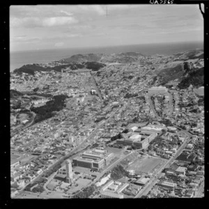 Aerial view of Wellington city - Photograph taken by E Woollett