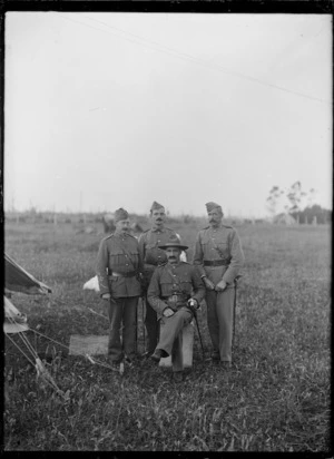 William George Malone with members of the Taranaki Volunteers