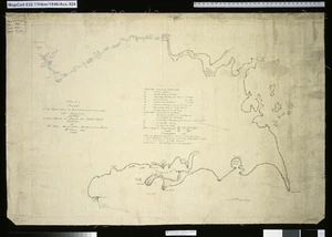 Nops, John George, d.1847 :Copy of a plan of the road taken by the combined forces under Coll. Despard, 99th Regt., in their march to attack the rebel chief, Kawiti [ms map]. By Mr Nops, Master, HMS Racehorse, assisted by Mr Groves Mid. 1846