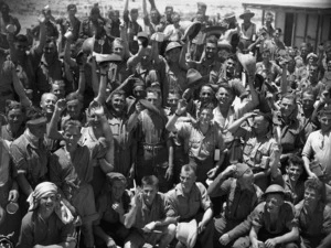 New Zealand World War II troops at Tahag transit camp, Egypt