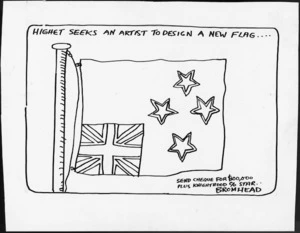 Bromhead, Peter, 1933- :Highet seeks an artist to design a new flag. 22 November 1979.