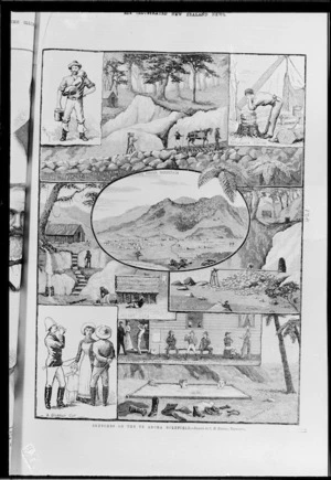 Illustrated New Zealand News :Sketches on Te Aroha goldfield. Illustrated New Zealand News, 21 January 1884.