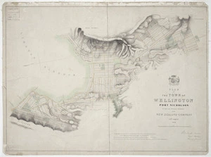 Plan of the town of Wellington, Port Nicholson : the first and  principal settlement of the New Zealand Company / W.M. Smith, Surveyor-General.