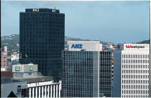 Bank buildings on the Wellington skyline