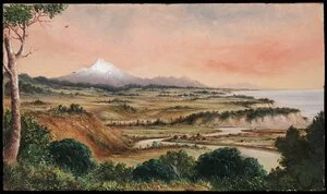 [Halcombe, Edith Stanway], 1844-1903 :[Pa, Mimi River, Urenui township and Mt Egmont. ca 1890]