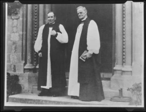 Anglican bishops Campbell West-Watson and Churchill Julius, Christchurch - Photographer unidentified