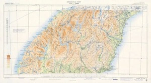 Aeronautical chart ICAO 1:500000. Dunedin SE 46/166¹/₂.