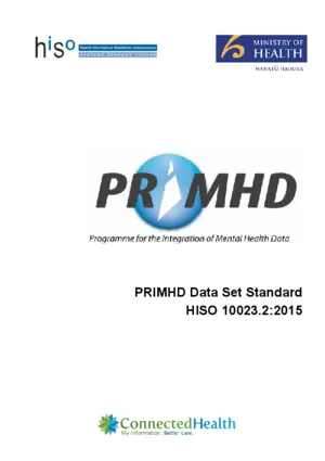 PRIMHD data set standard HISO 10023.2:2015.