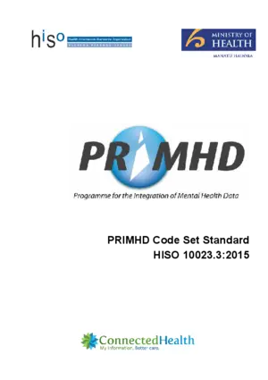 PRIMHD code set standard, HISO 10023.3:2015