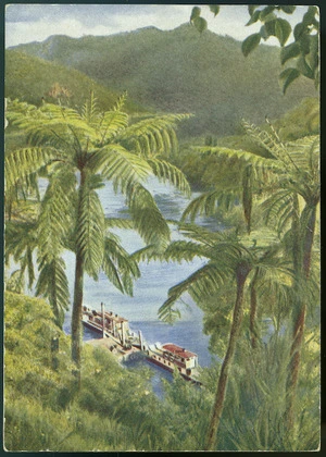 Postcard. Our glorious empire. Wanganui River, Pipiriki, New Zealand. [1930-1940s?]