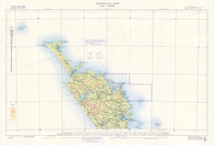 Aeronautical chart ICAO 1:500000. Kaitaia SE 36/172.