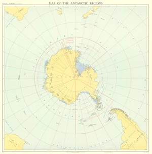 Map of the Antarctic regions.