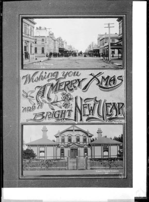 Two views of Hawera; High Street and, The court house