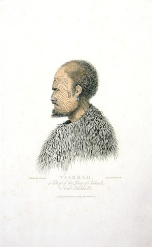 Savage, John, 1770-1838 :Tiarrah, a chief of the Bay of Islands, New Zealand. Engrav'd by G Cooke; drawn by J Savage. London 1807