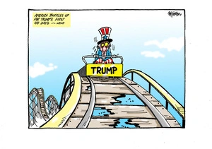 Uncle Sam on Trump's rollercoaster