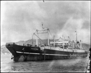 Creator unknown : Photograph of the whaling ship C A Larsen in Wellington Harbour