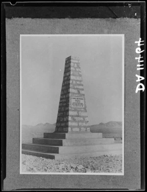 Monument at `Maori Hill' (Pt 209), Tebaga Gap, Tunisia