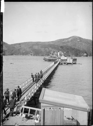 Ferry and passengers, Whitianga Wharf, Mercury Bay, Coromandel Peninsula