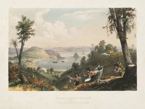 Earle, Augustus 1793-1838 :Kororadika Beach, Bay of Islands. London, lithographed and published by R. Martin & Co [1838]