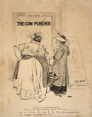 Low, David Alexander Cecil, 1891-1963 :The business of punching cows. [1917?].