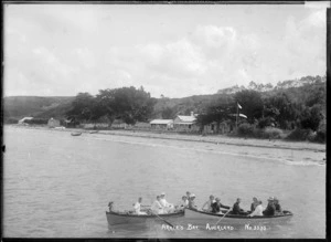 Row boats at Arkles Bay, Auckland