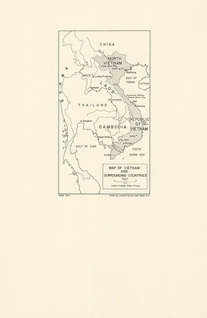 Map of Vietnam and surrounding countries / drawn by Lands & Survey Dept., Wgton, N.Z.