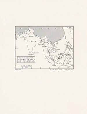 The Colombo Plan countries of South and South-East Asia / drawn by the Lands & Survey Dept. N.Z.
