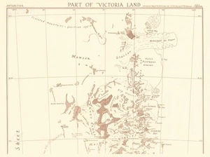 Part of Victoria Land : international map of the world sheet lines : ST 54-57F pts 4, 8, 12 : ST58-61pts 1, 5, 9.