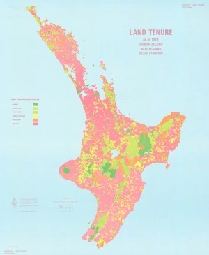 Land tenure as at 1978, North Island, New Zealand.