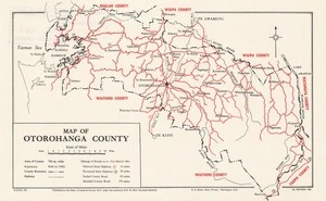 Map of Otorohanga County.