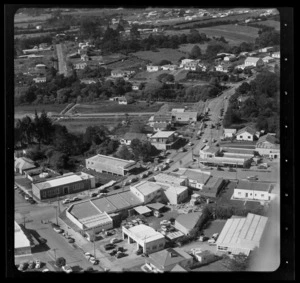 Henderson buildings, including Henderson Service Station Ltd, Waitakere City, Auckland Region