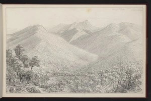 Guérard, Eugen von, 1811-1901: Castelhill [Castle Hill]. East of Mt. Wellington on the Wonongatta [Wonnangatta] or Upper Mitchell. Erinnerung an 30. Nov. 1860. Gippsland