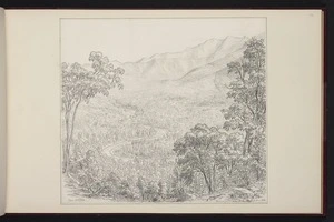 Guérard, Eugen von, 1811-1901: Valley of the Wonongatta [Wonnangatta]. Abends 7. Dec. 1860. Upper Mitchell.