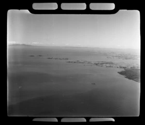 Motutapu Island with Rangitoto channel in the foreground, Auckland