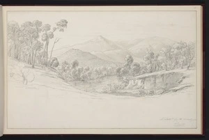 Guérard, Eugen von, 1811-1901: Mt.Valentia from the Red Banck [Bank] Junction. 24. Dec. 1860