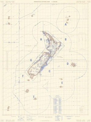 Aeronautical plotting chart 1:3,000,000. New Zealand-Chatham.