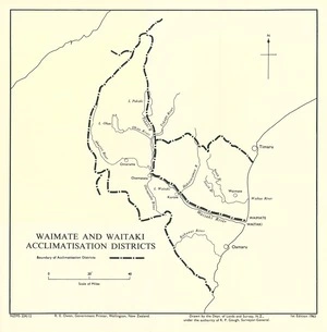 Waimate and Waitaki Acclimatisation Districts / drawn by the Dept. of Lands and Survey, N.Z.