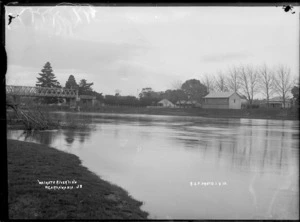 The Waikato River at Ngaruawahia, circa 1910 - Photograph taken by Robert Stanley Fleming