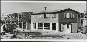 State housing flats ("Duplex" design) under construction, Wellington