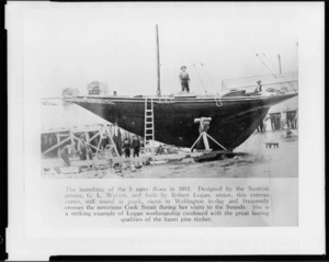 Launching of the yacht Rona in 1893, Auckland