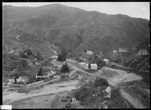 View of Capleston, a gold-mining settlement on Boatmans Creek, a minor tributary of the Inangahua River