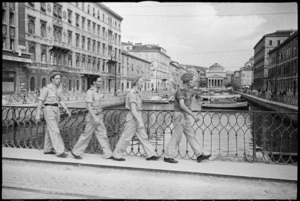 New Zealand soldiers on leave in Trieste, Italy, at the end of World War 2 - Photograph taken by George Kaye