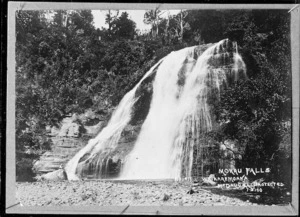 Mokau Falls, Lake Waikaremoana - Photograph taken by John William McDougall