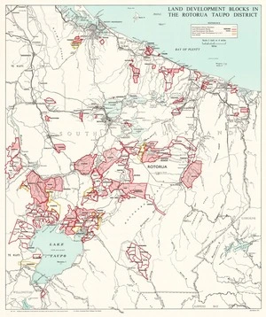 Land development blocks in the Rotorua Taupo District.