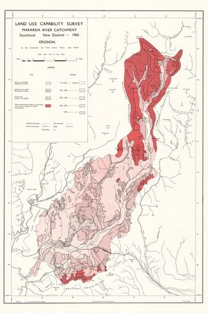 Land use capability survey. Mararoa River catchment : Southland, New Zealand - 1965 / by Soil Conservation and Rivers Control Council New Zealand ; drawn by Department of Lands and Survey.