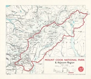 Mount Cook National Park & adjacent region / drawn by the Dept. of Lands & Survey, H.A. Wright.