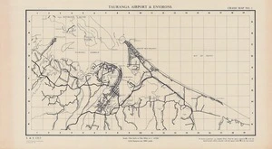 Tauranga Airport & environs crash map no. 1 / drawn by Department of Lands & Survey.