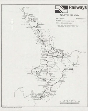 New Zealand Railway system North Island.