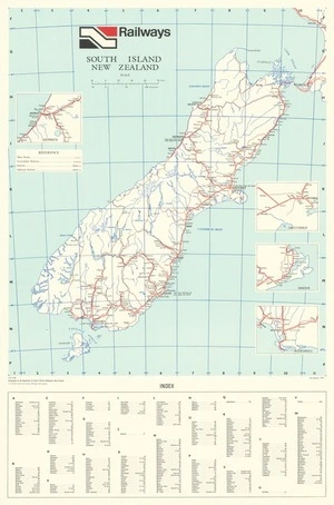 South Island New Zealand / cartography by the Department of Lands & Survey.